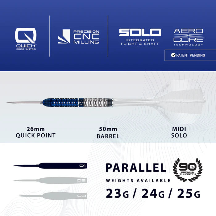 Harrows Geo Parallel 90% Quick Point Darts