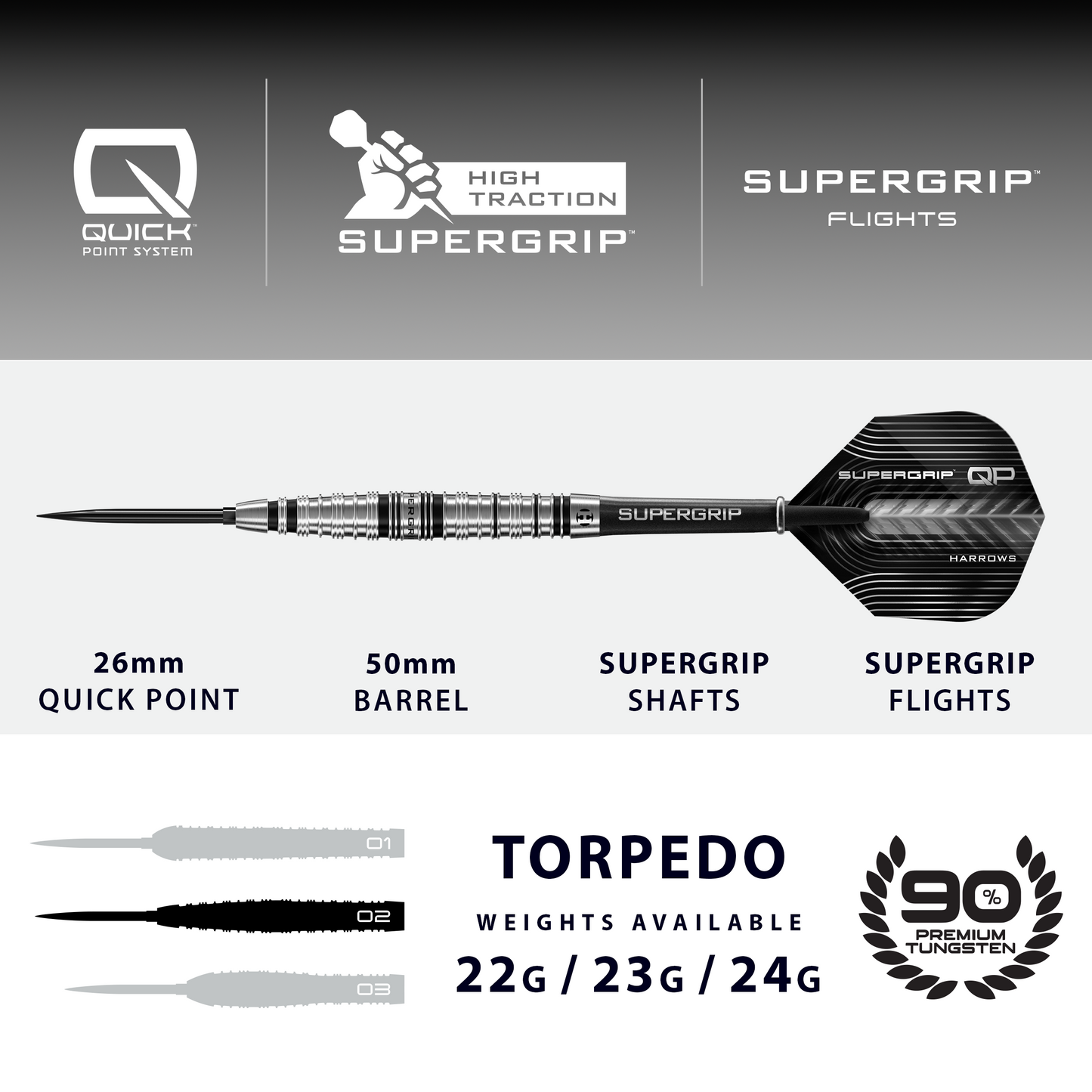 Harrows Supergrip QP Torpedo
