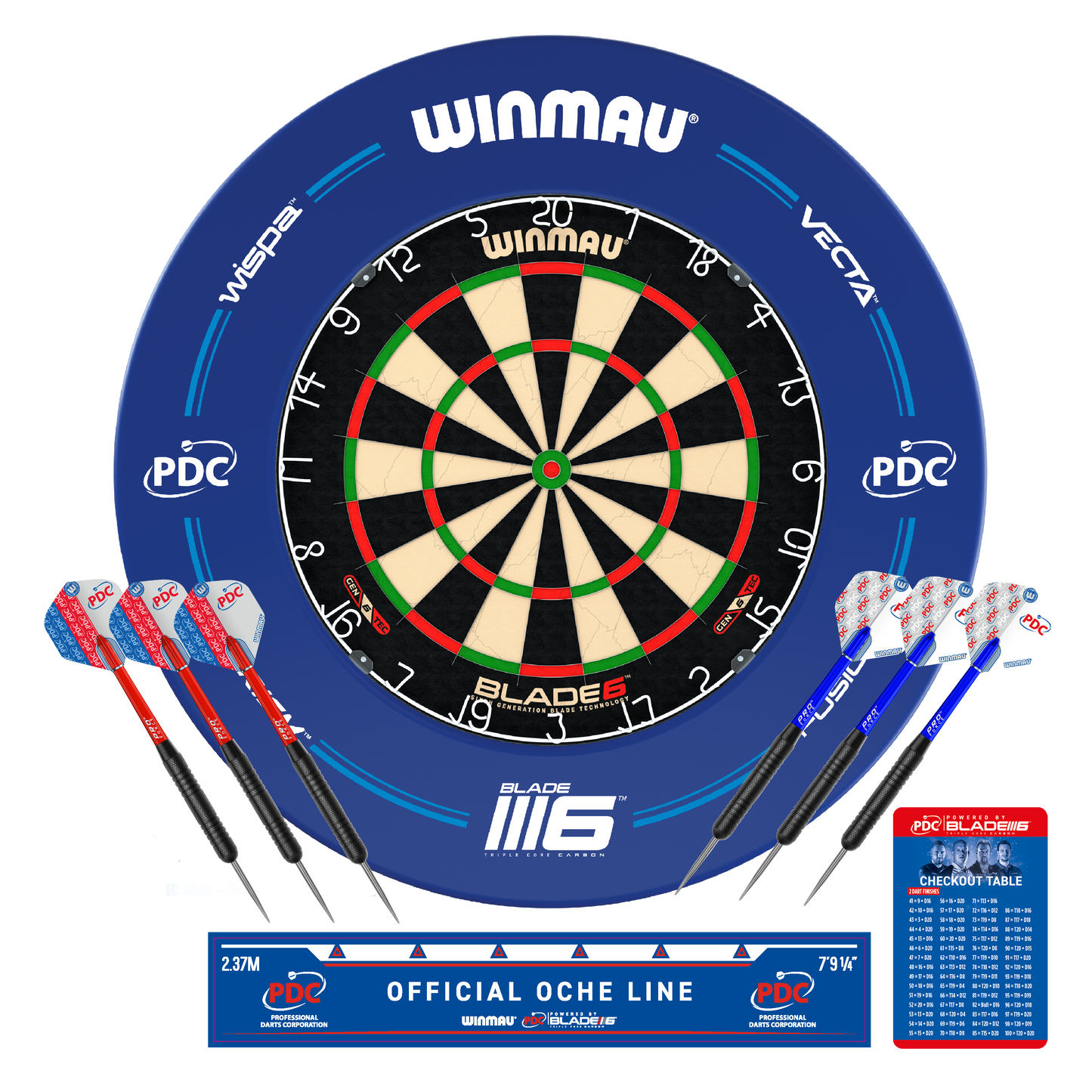 Darts Starterset Winmau Blade 6 + Winmau Plasma + Surround